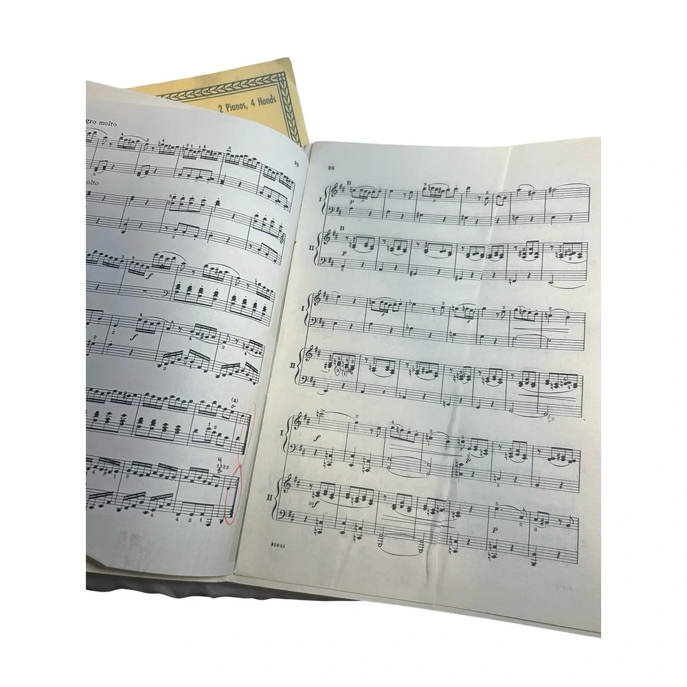 Vintage Schirmer Musical Classics Brahms Mozart Piano Scores Lot of 2